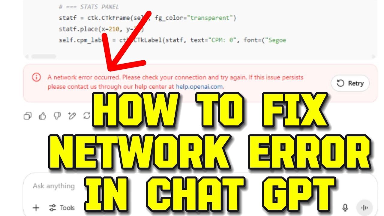 Fix ‘CHATGPT’ Network Error in Chrome Easily